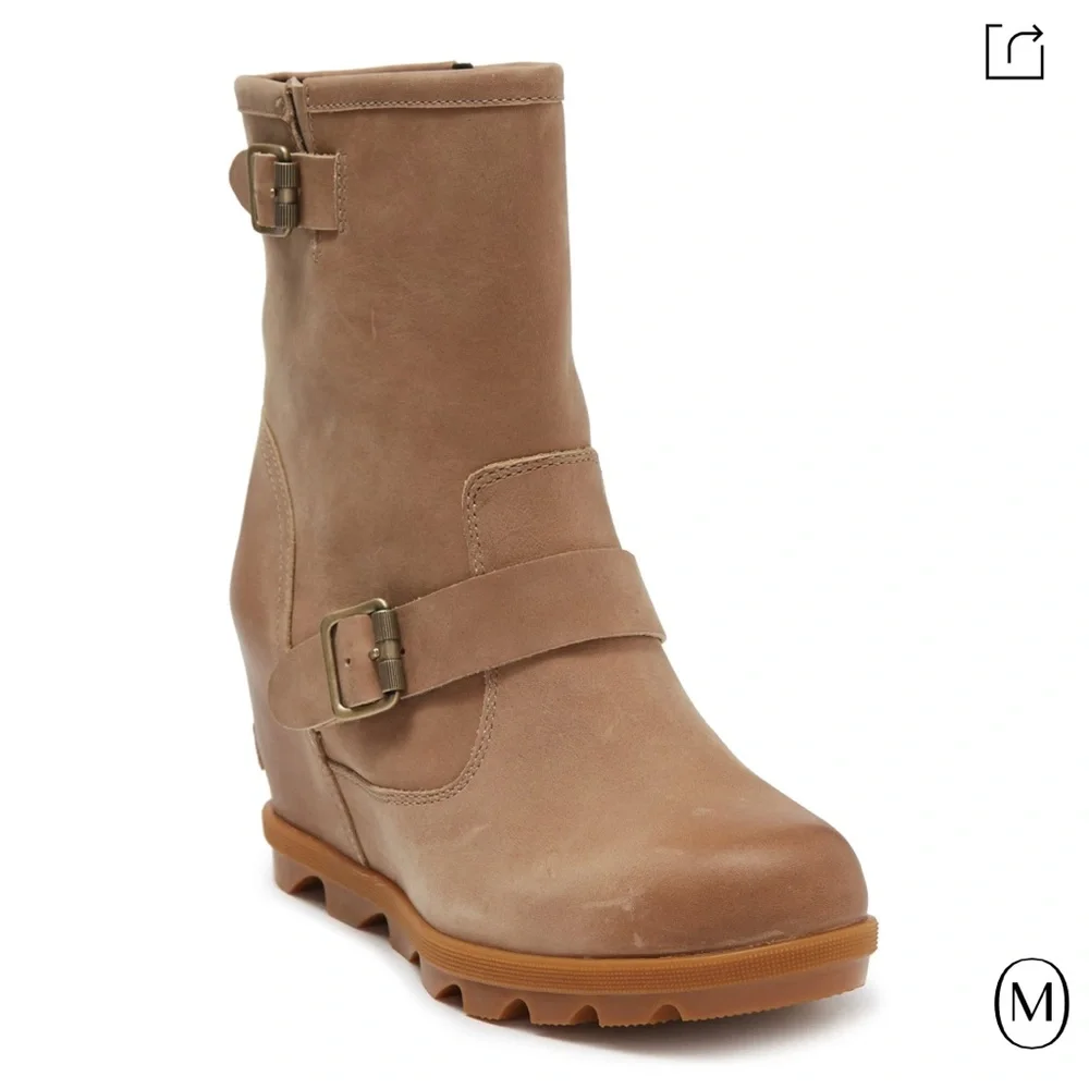 SOREL JOAN Of ARTIC WEDGE II Sandy Tan Boot All sizes - Picture 4 of 8
